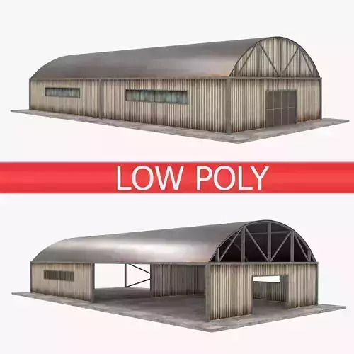 Warehouse pack - White Low-poly 3D model