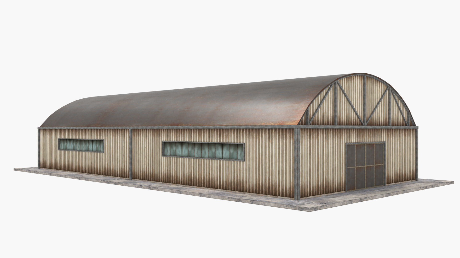 Warehouse pack - White Low-poly 3D model_1