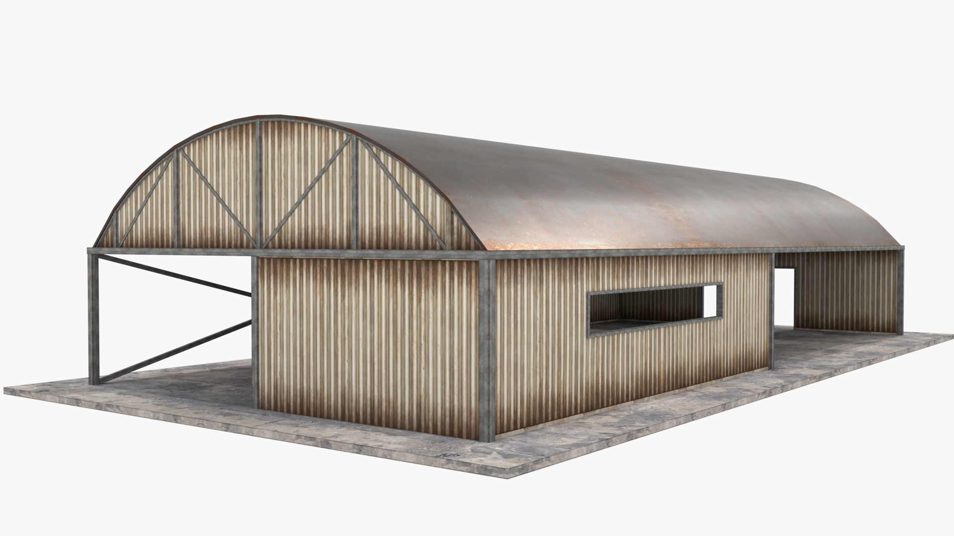 Warehouse pack - White Low-poly 3D model_5