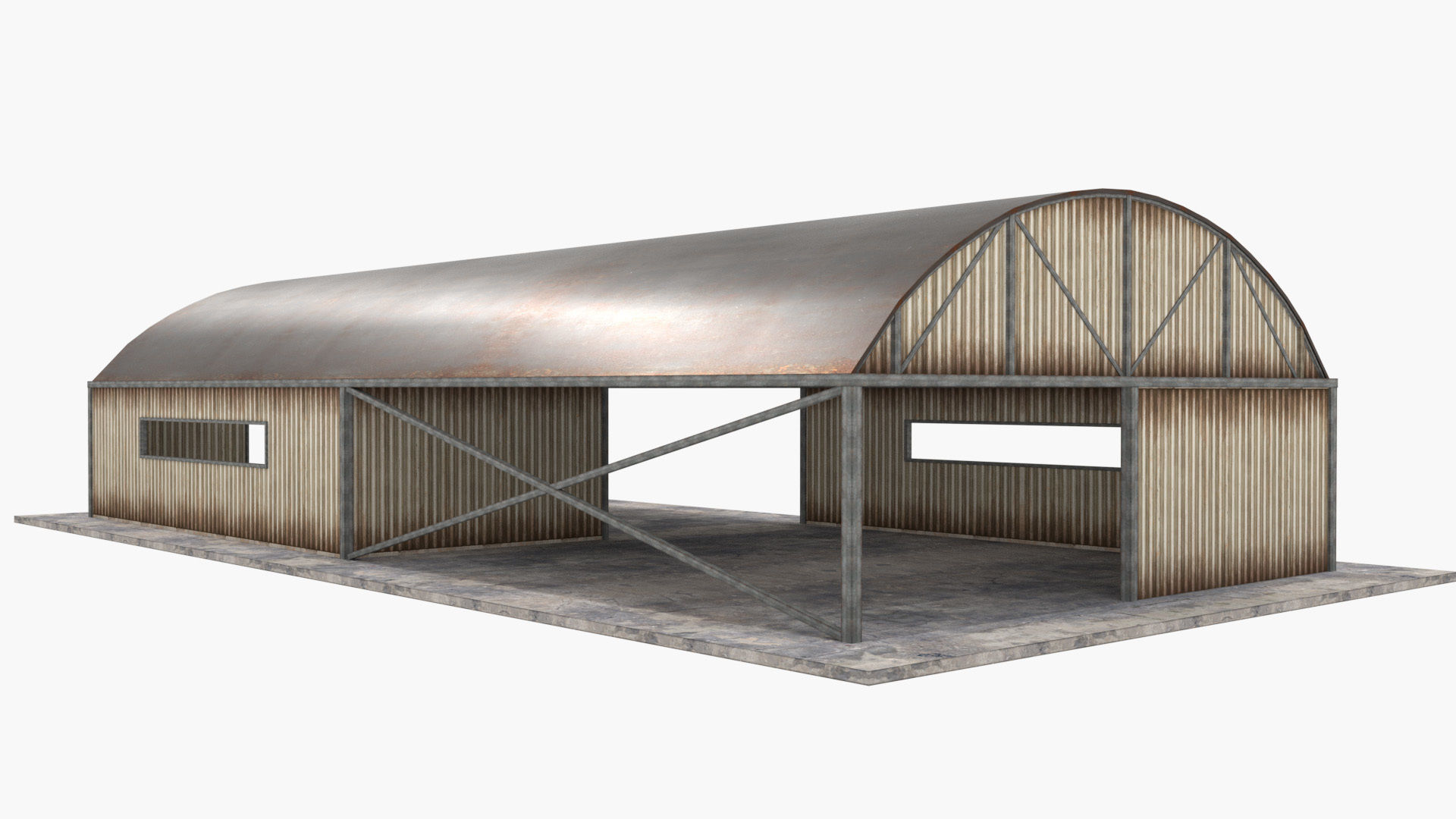 Warehouse pack - White Low-poly 3D model_7