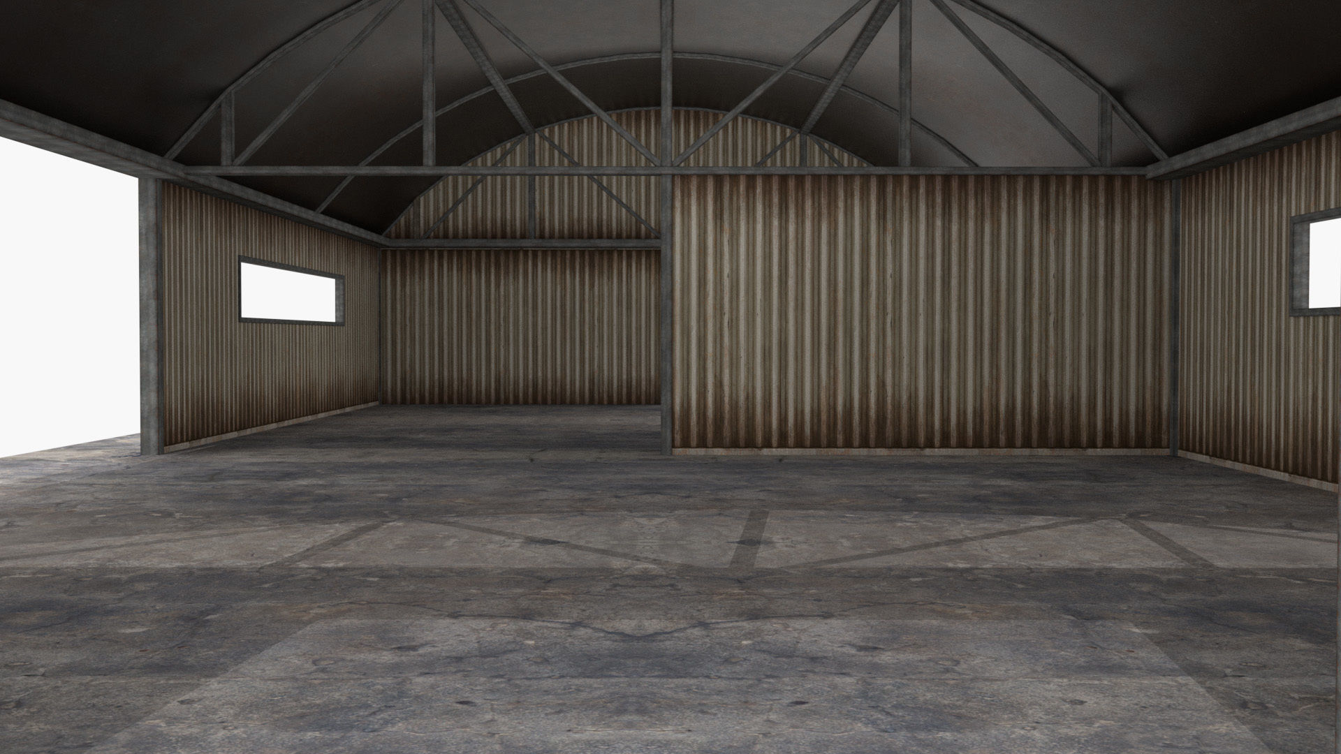 Warehouse pack - White Low-poly 3D model_10