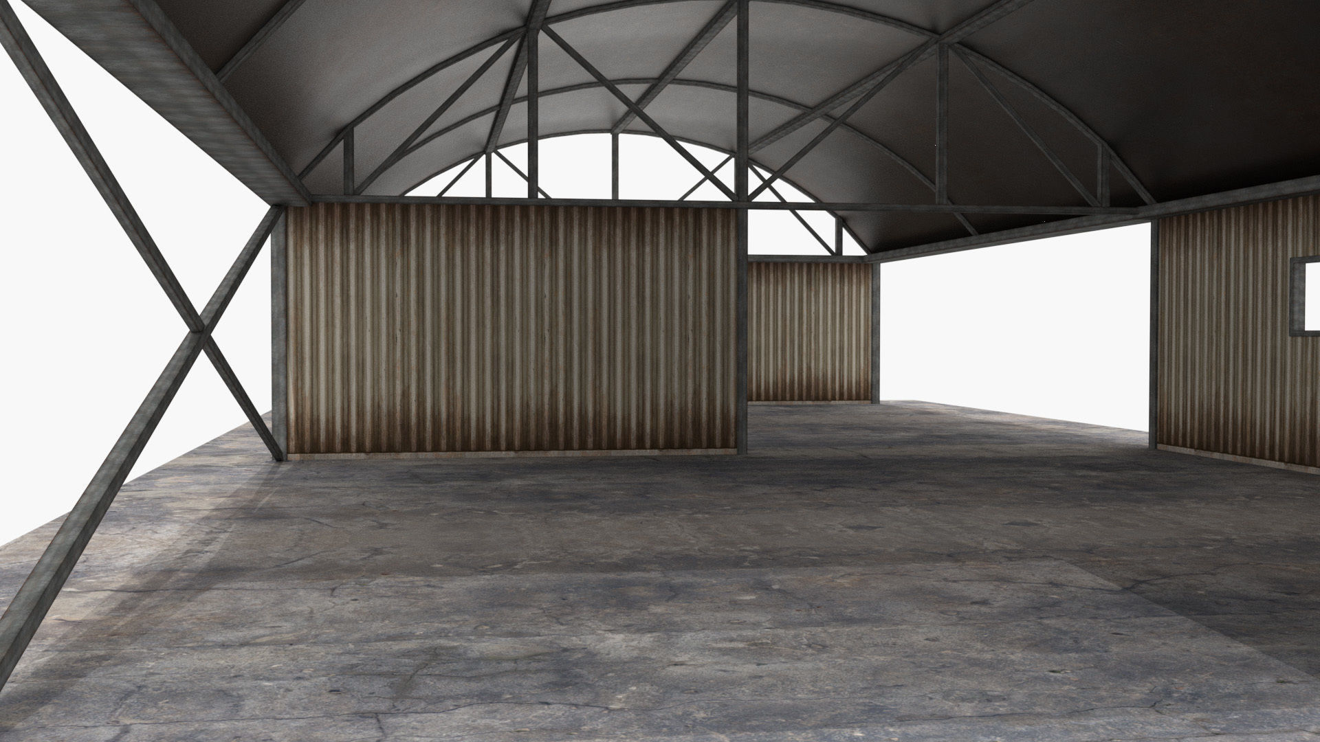 Warehouse pack - White Low-poly 3D model_8