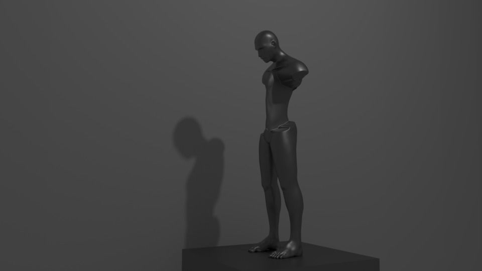 HUMAN STATUE  Free 3D model_4