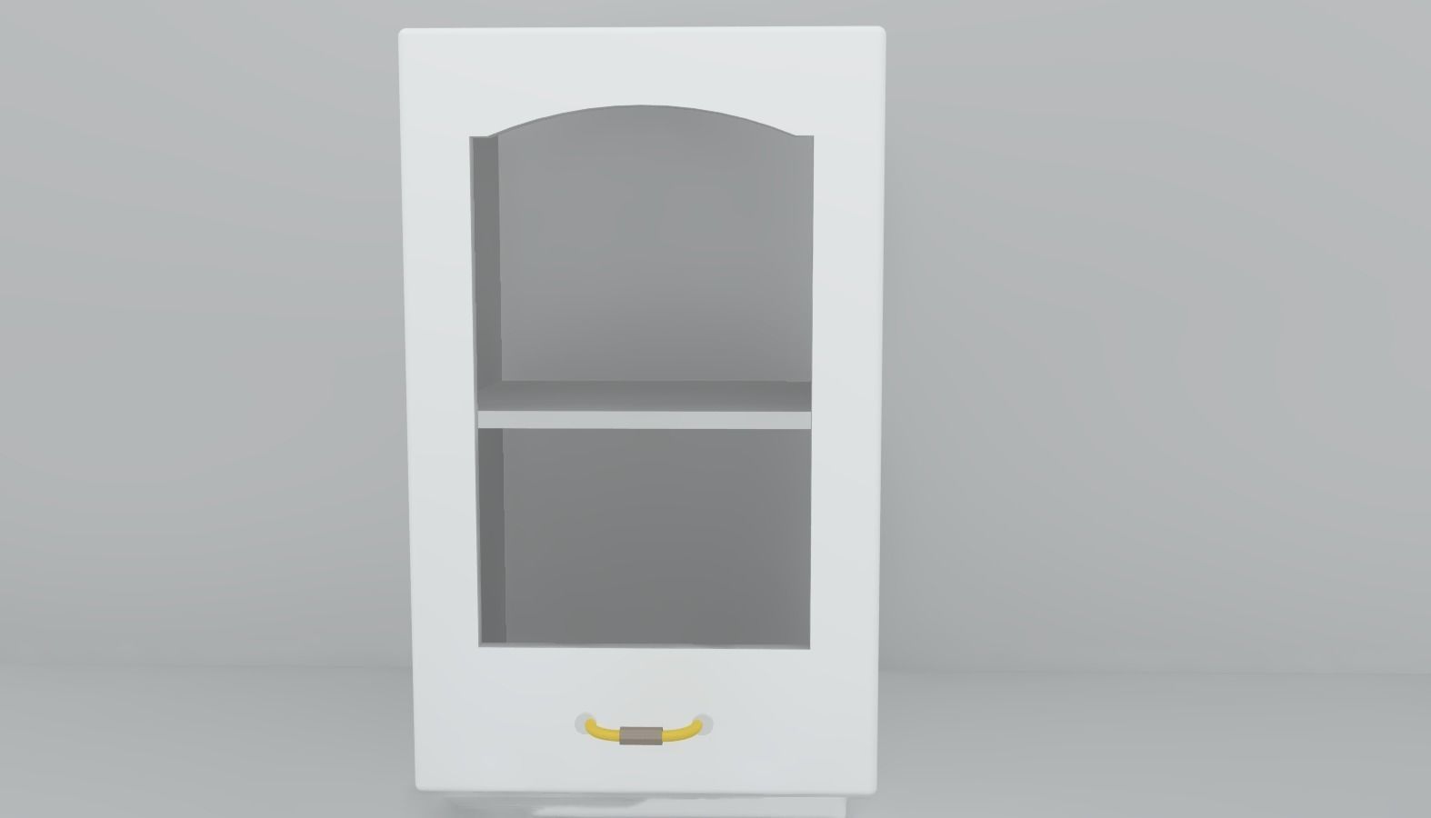 Bathroom Cabinet white Low-poly 3D model_2
