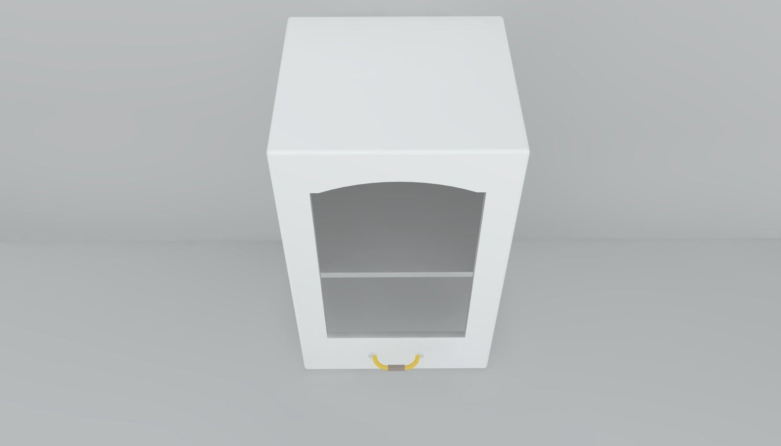 Bathroom Cabinet white Low-poly 3D model_3
