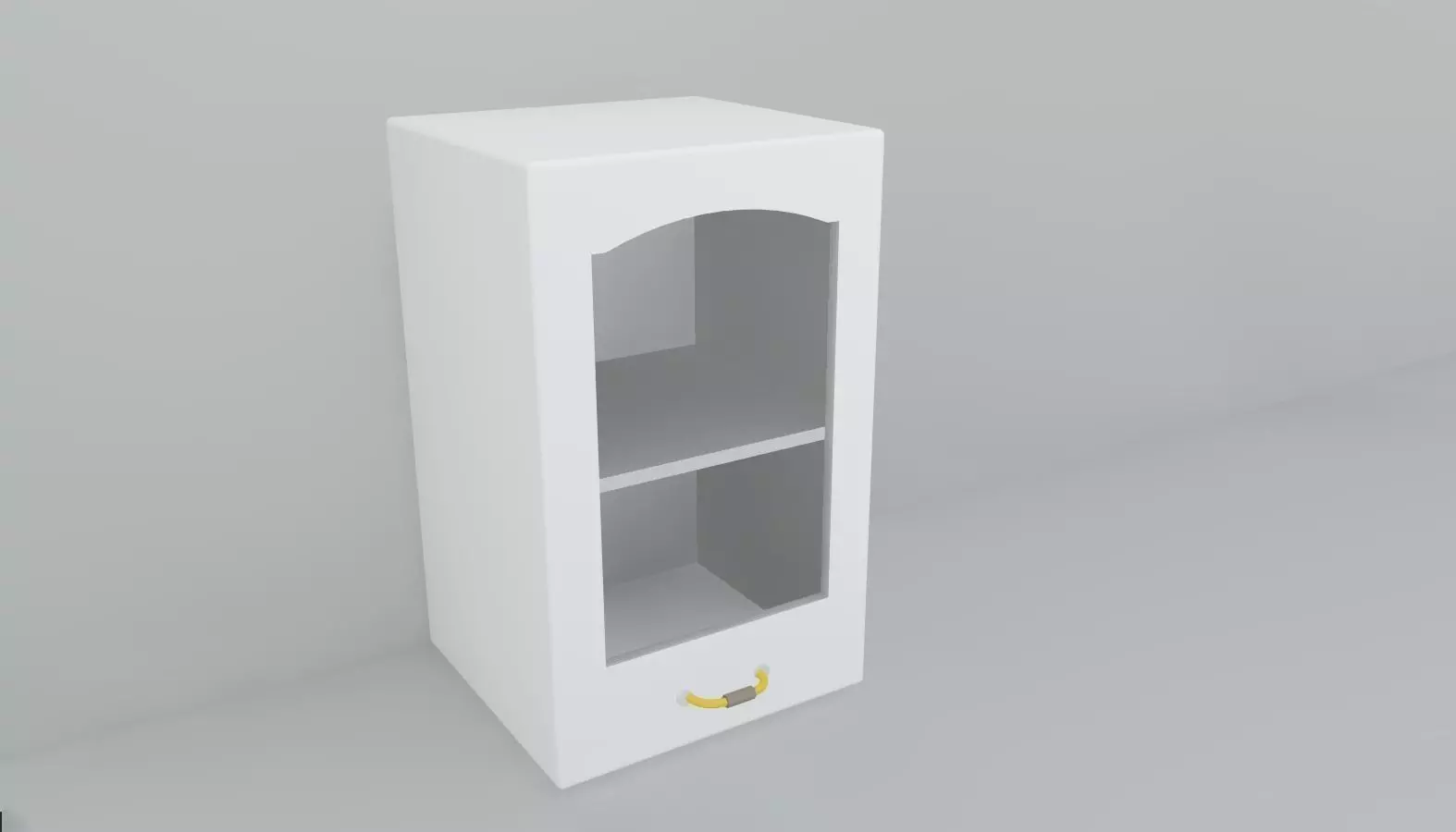 Bathroom Cabinet white Low-poly 3D model_0