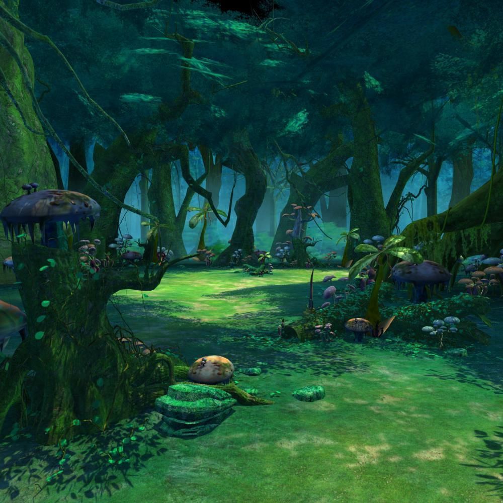 Cartoon Forest Scene 01 3D model_5