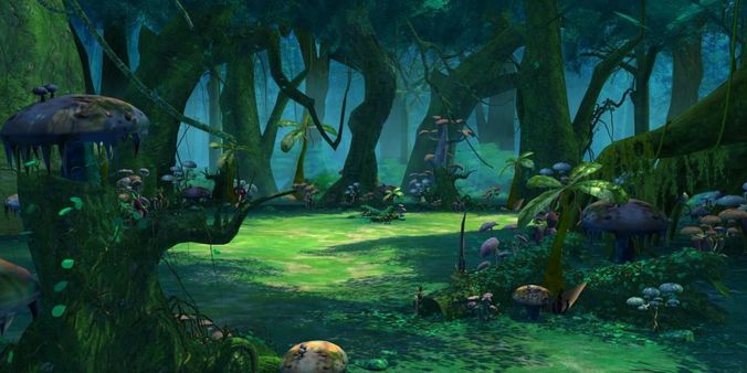 Cartoon Forest Scene 01 3D model