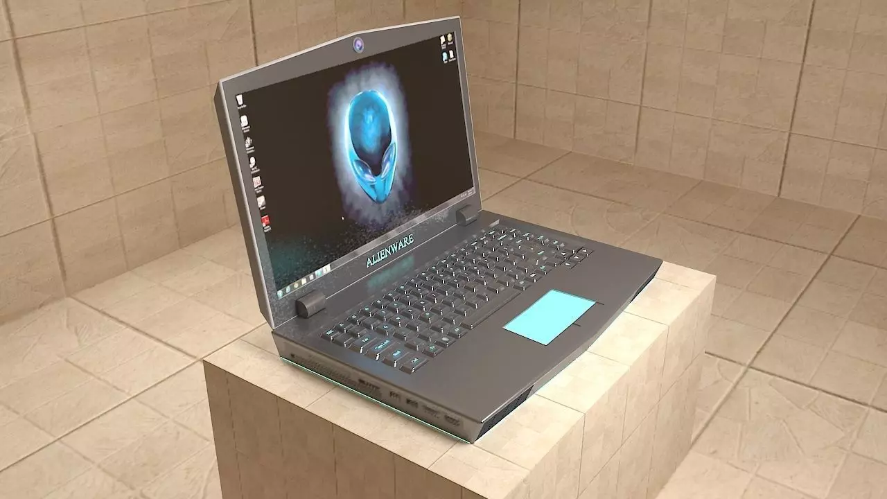 Alienware alien laptop - alien laptop Low-poly 3D model