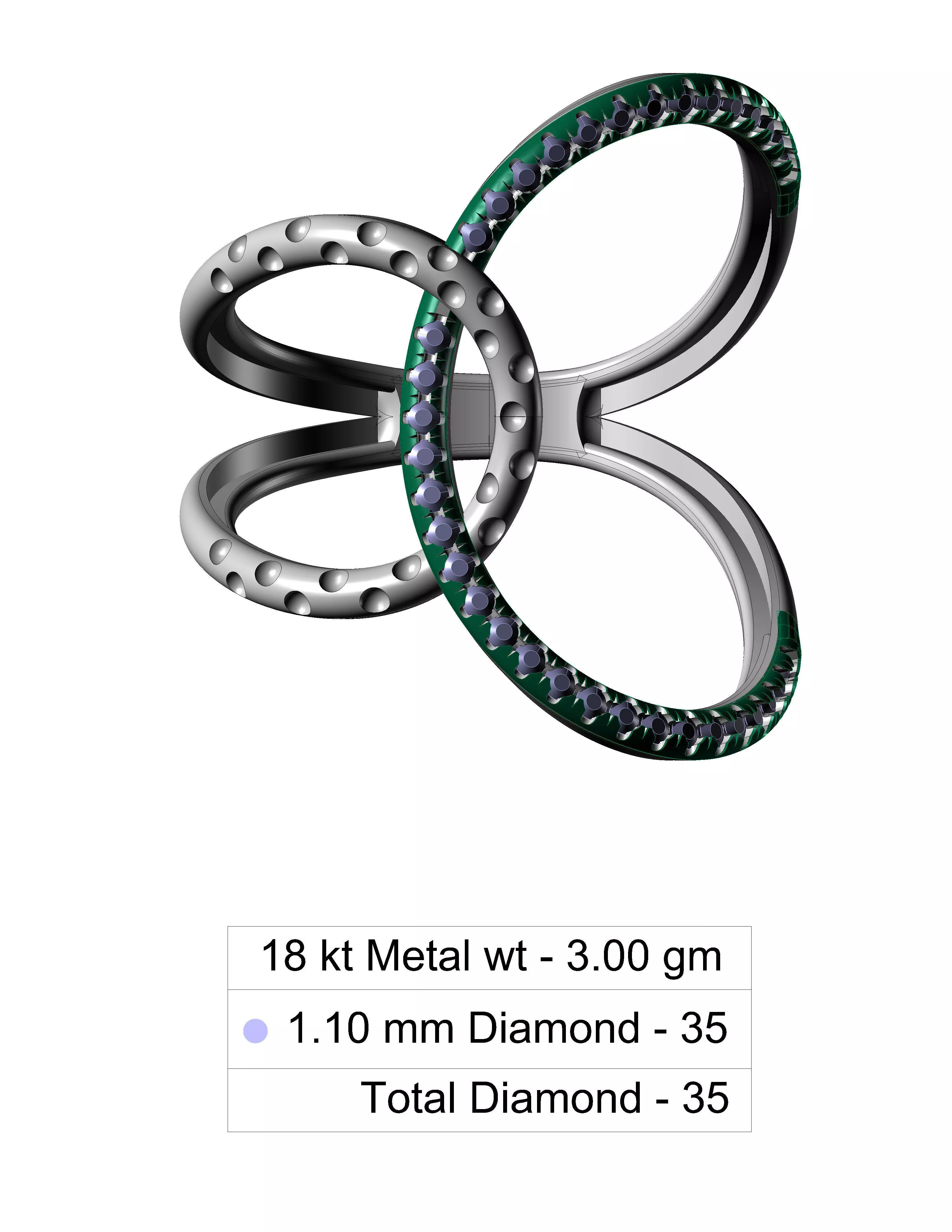 butterfly ring 3D print model_0