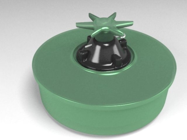 Anti-personnel mine Yugoslav Army PMA-2 Low-poly 3D model
