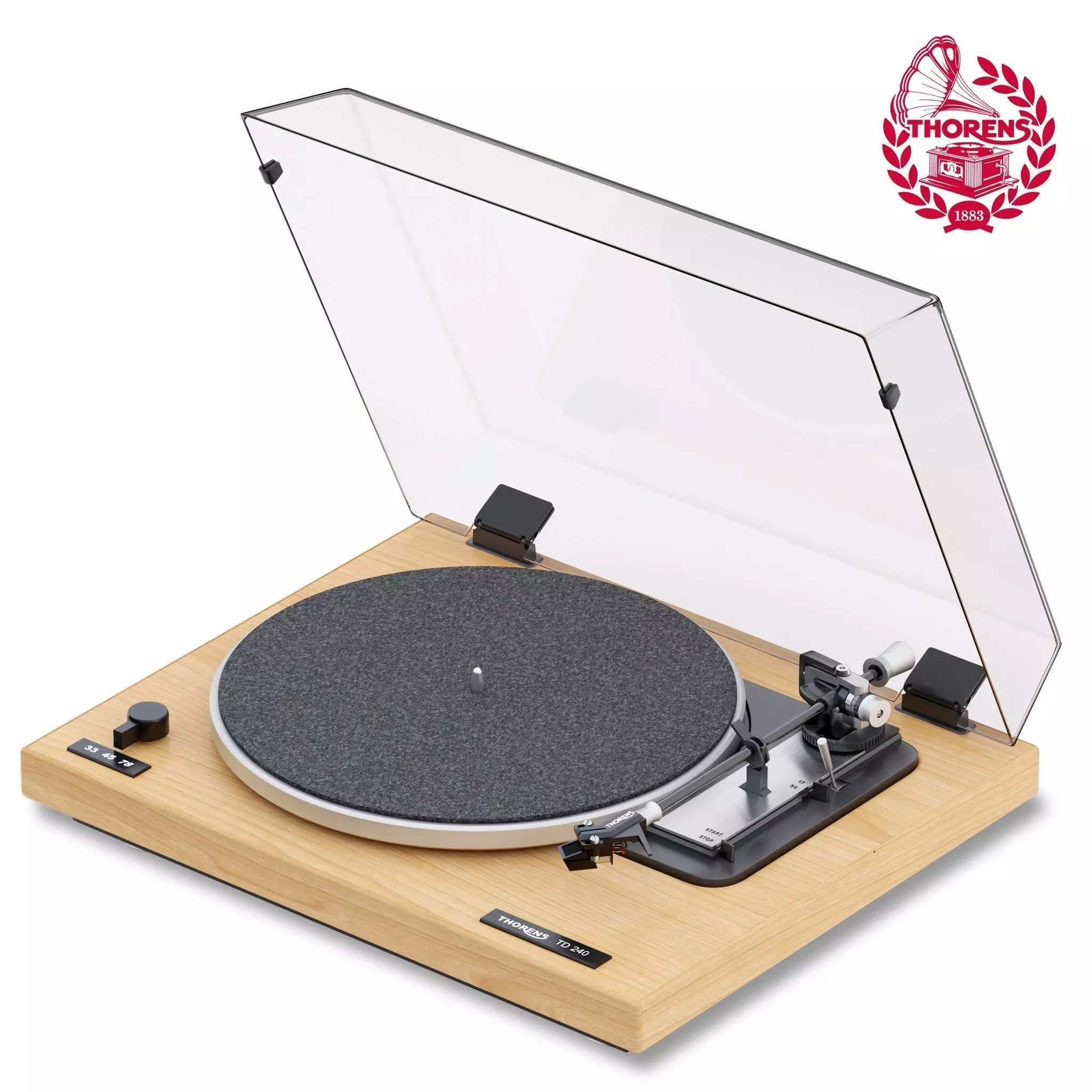Thorens TD 240 Low-poly 3D model_0