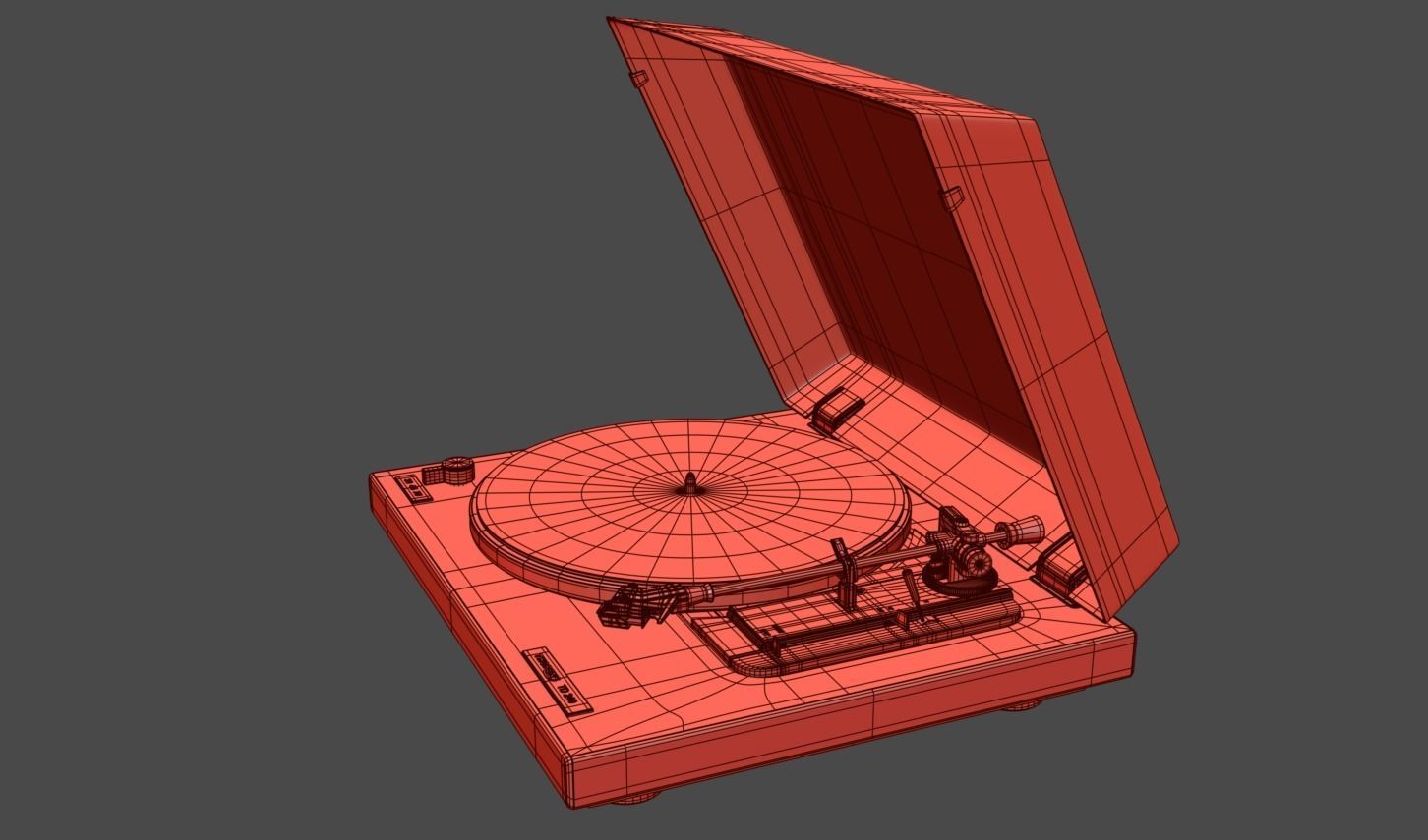 Thorens TD 240 Low-poly 3D model_5