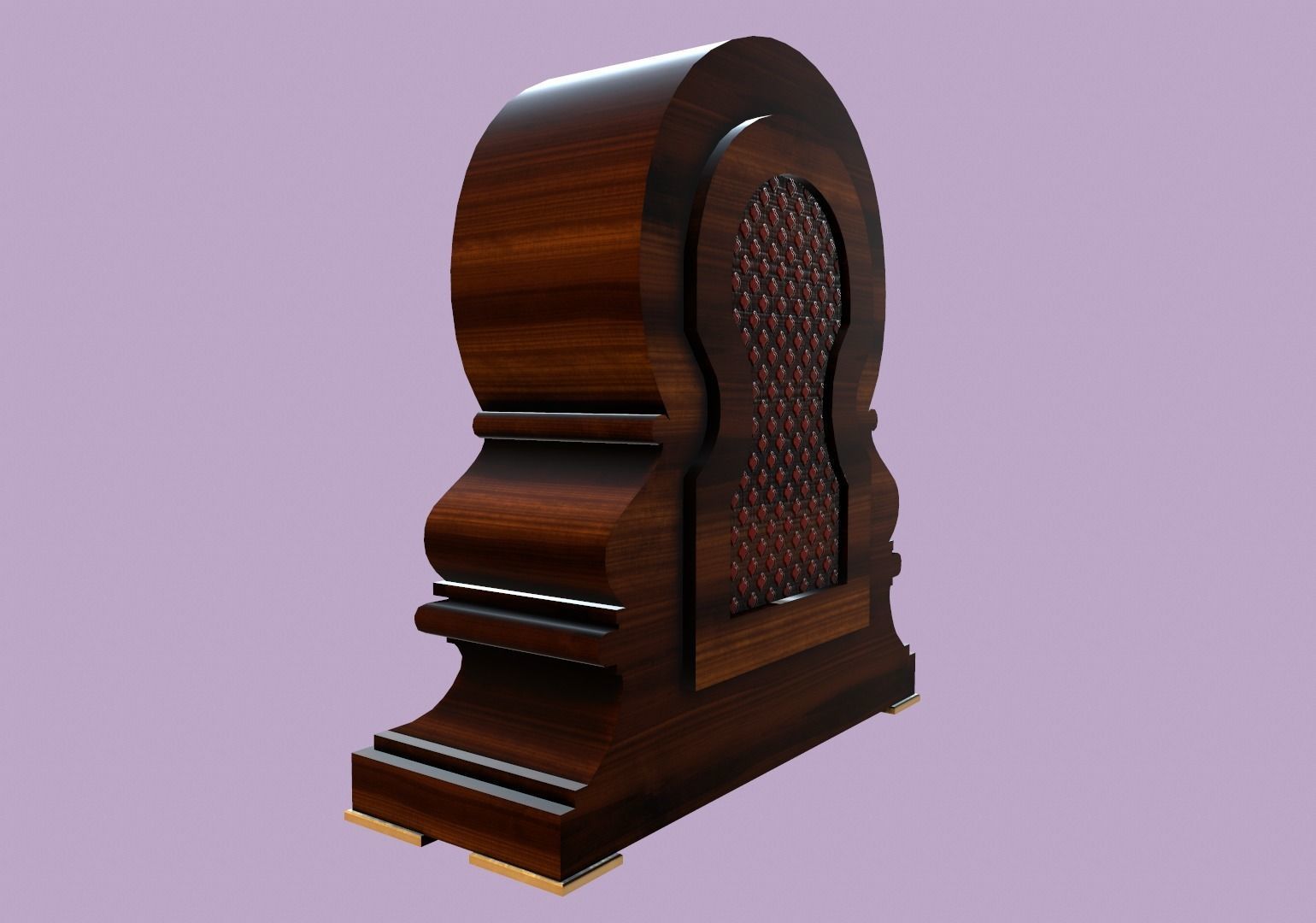 Old clock Low-poly 3D model_3