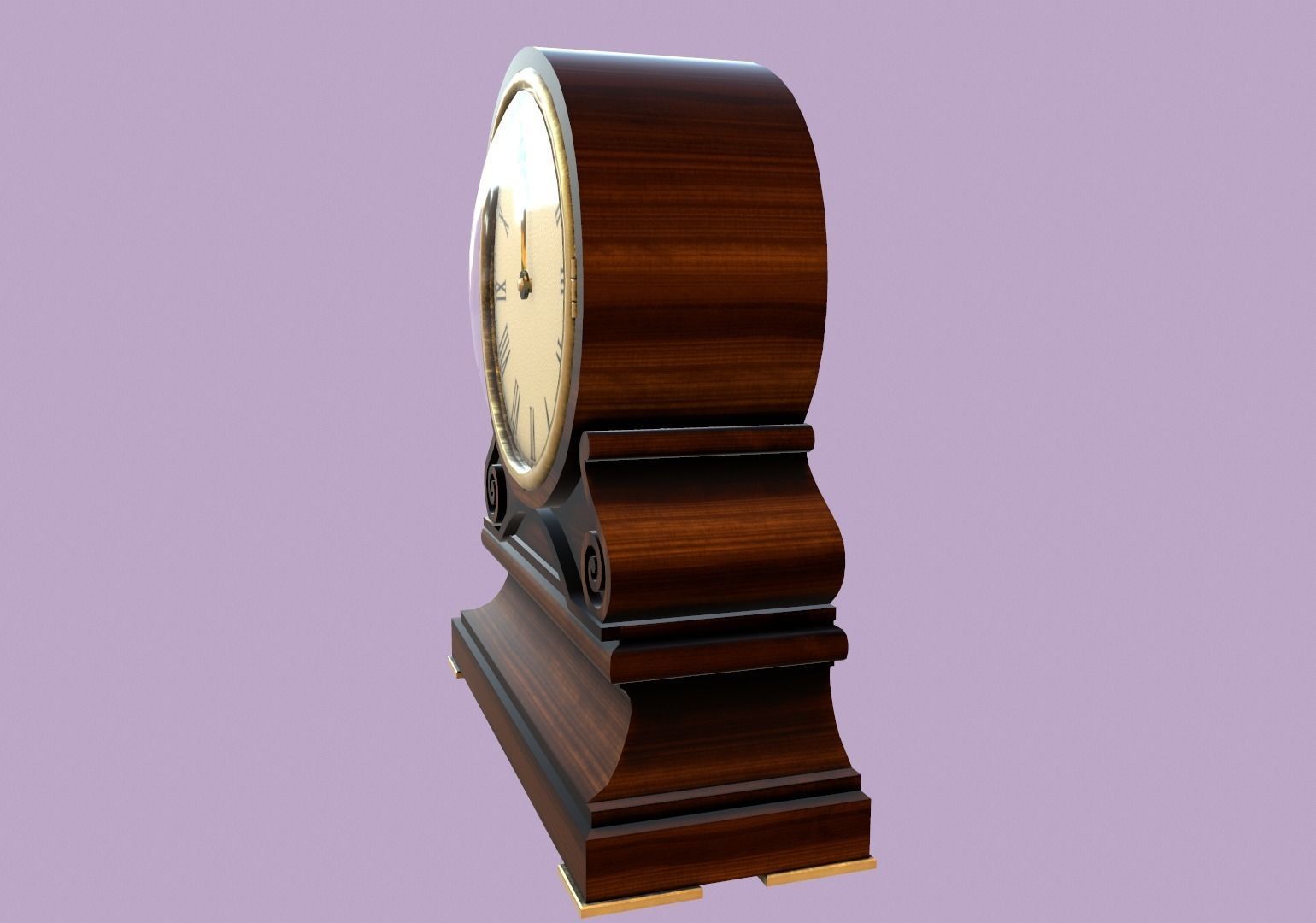 Old clock Low-poly 3D model_6