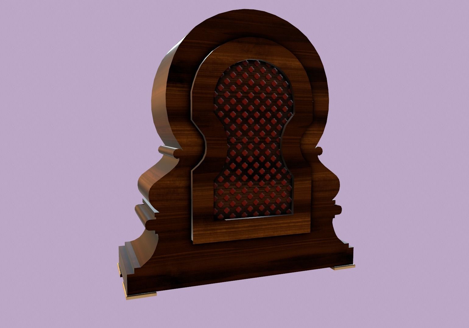 Old clock Low-poly 3D model_4