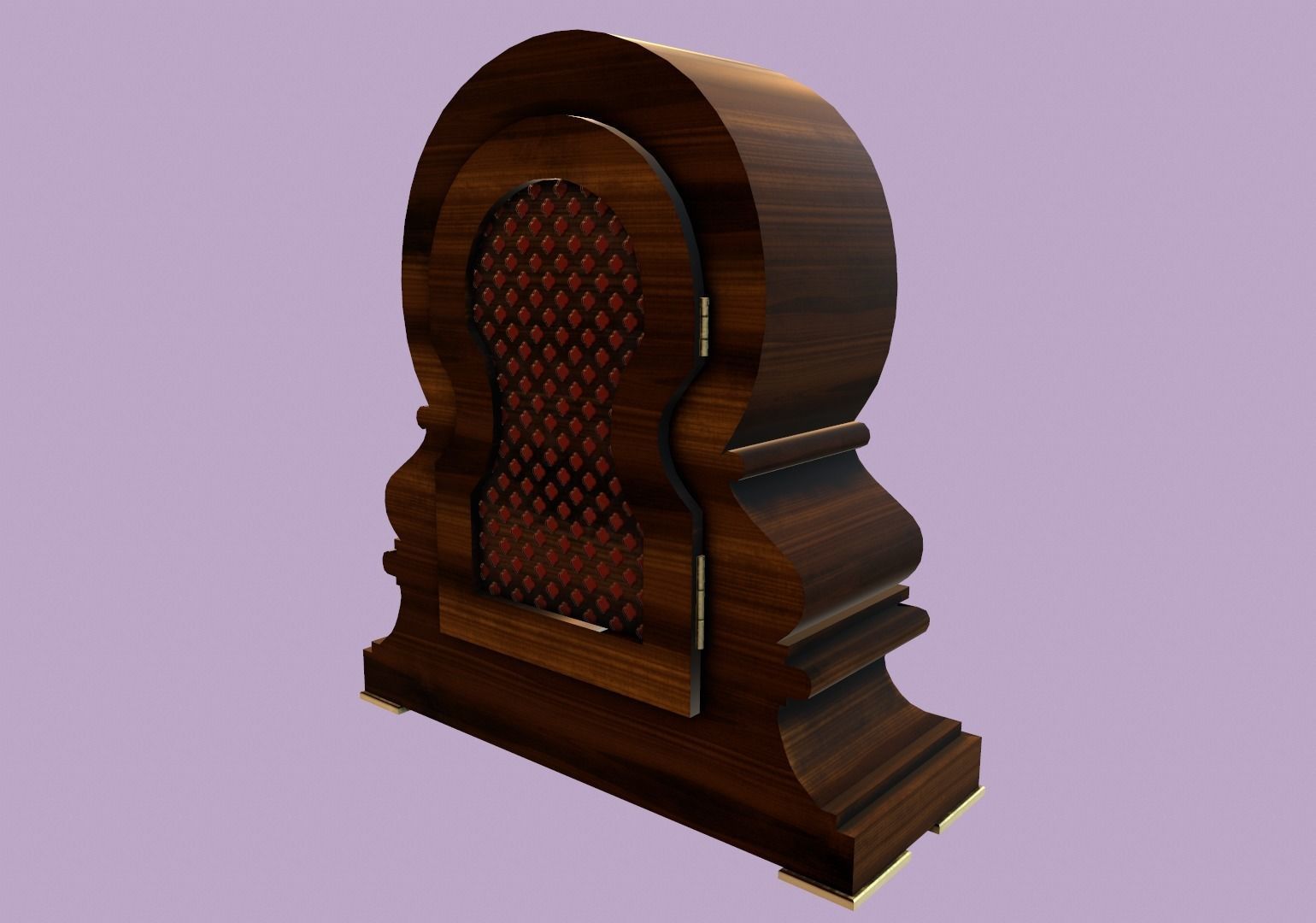 Old clock Low-poly 3D model_5