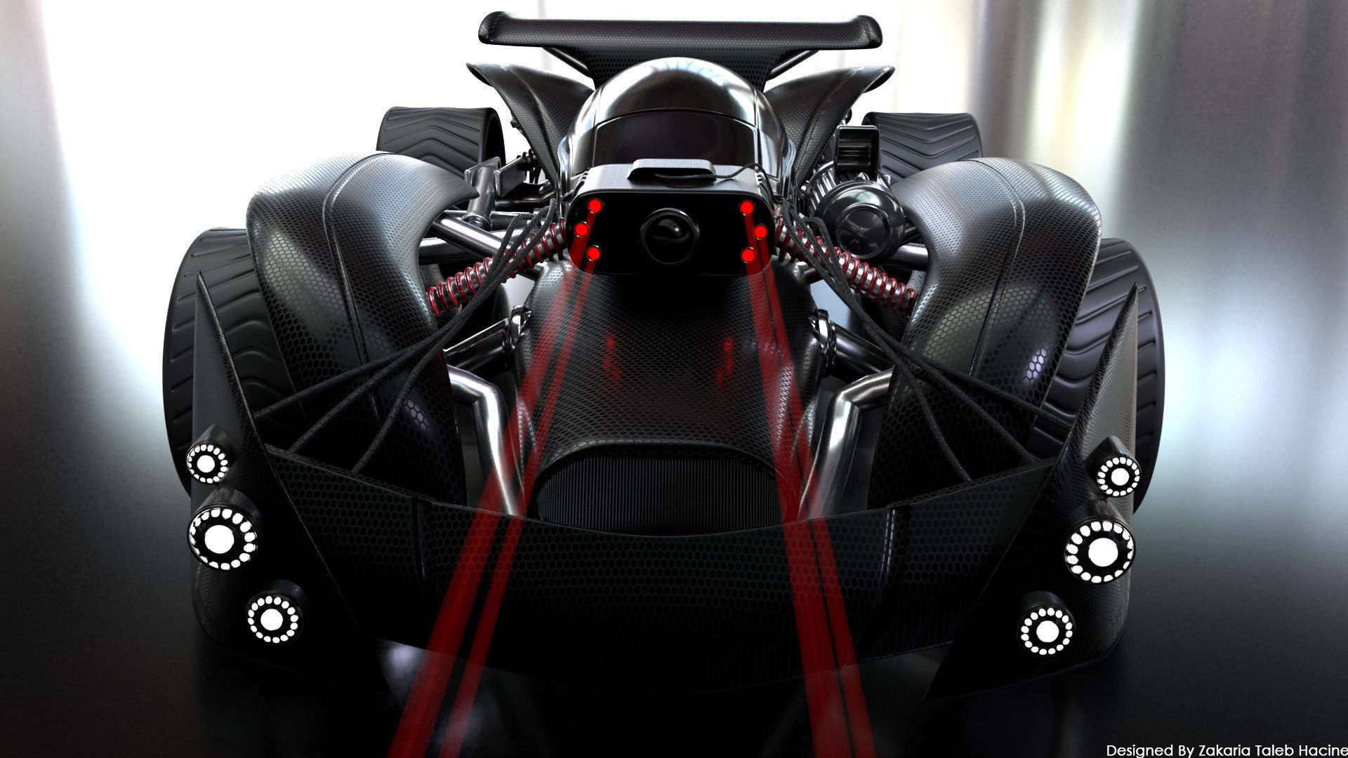 Super speed Sci-Fi car Low-poly 3D model_2