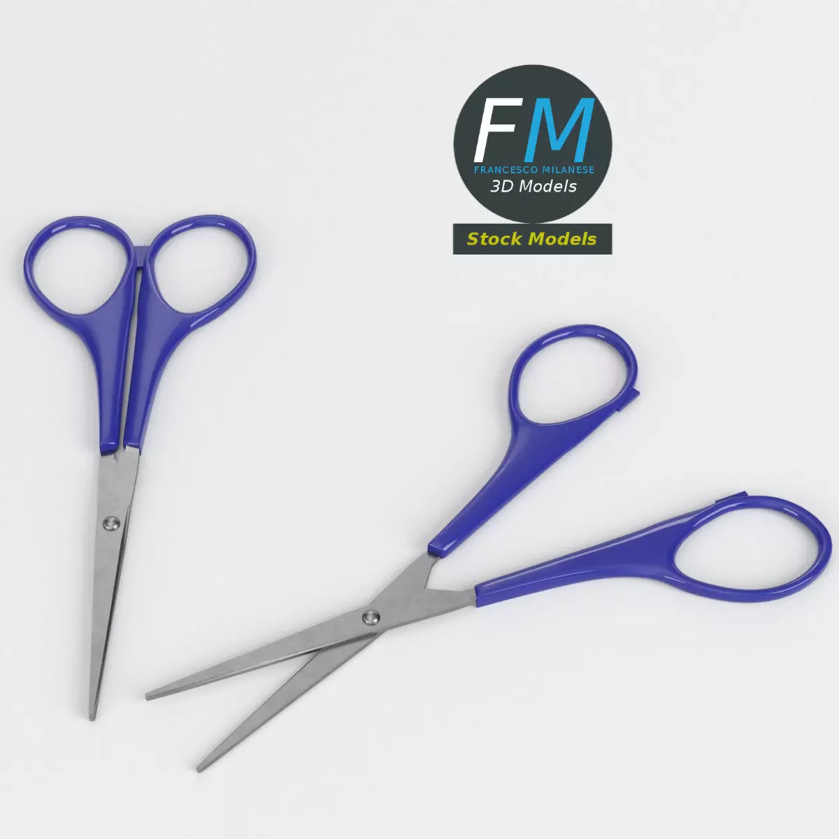 Small scissors 3D model_0
