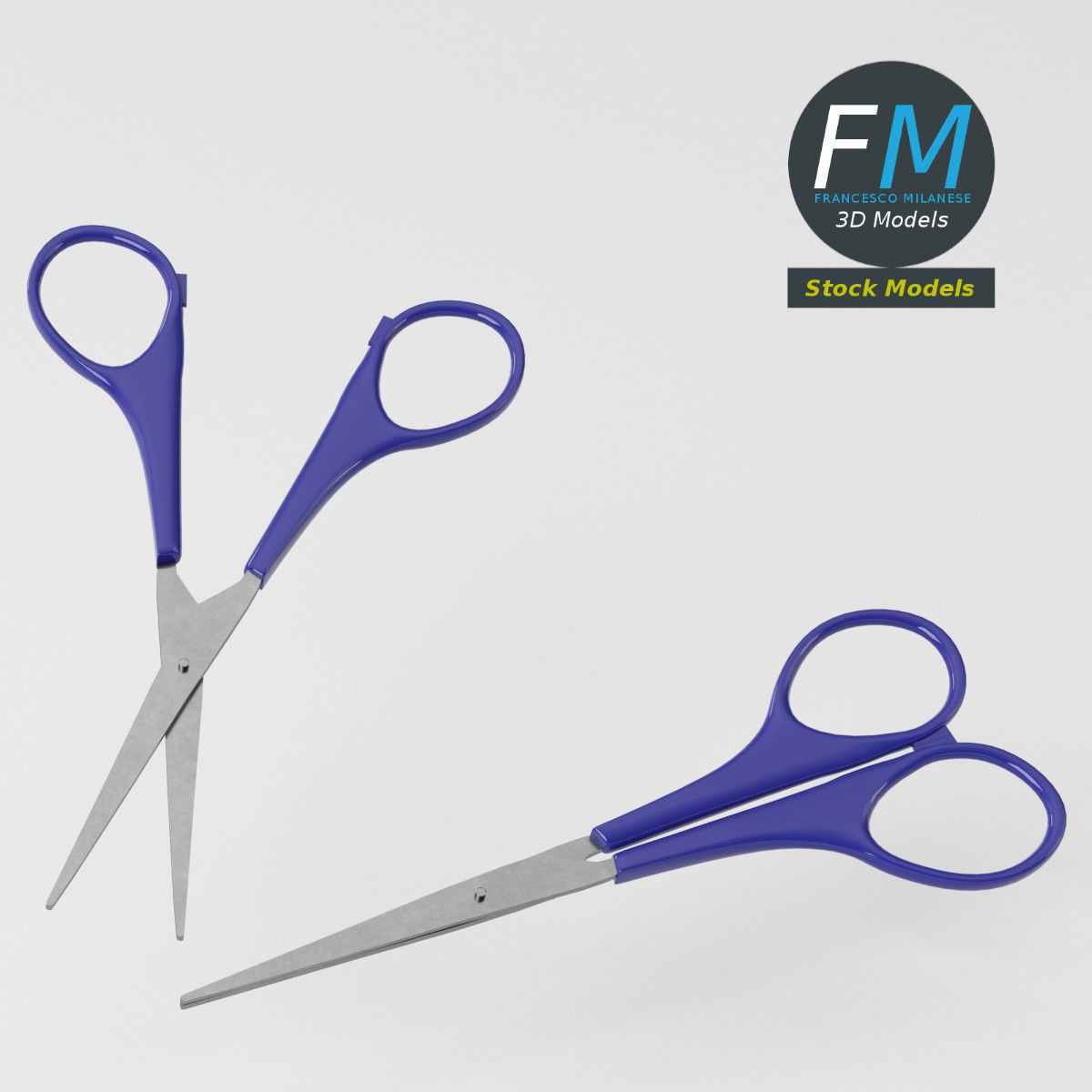 Small scissors 3D model_5
