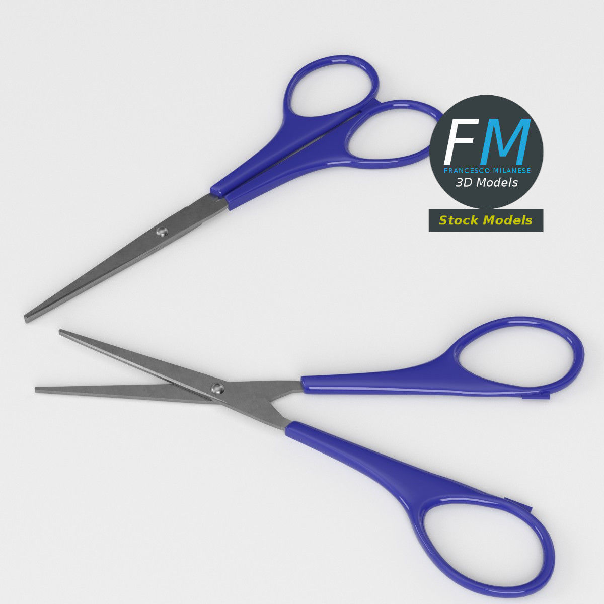 Small scissors 3D model_2