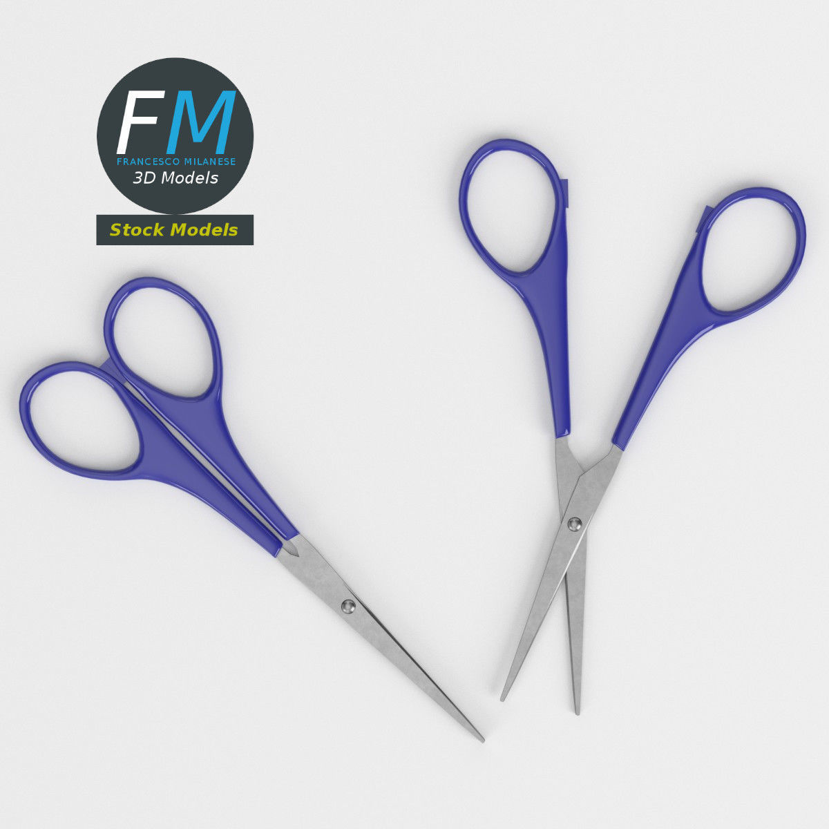 Small scissors 3D model_6