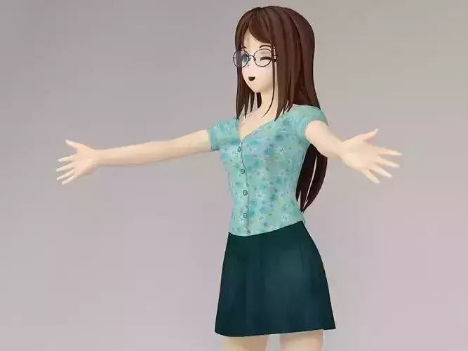 Rena anime girl pose 3