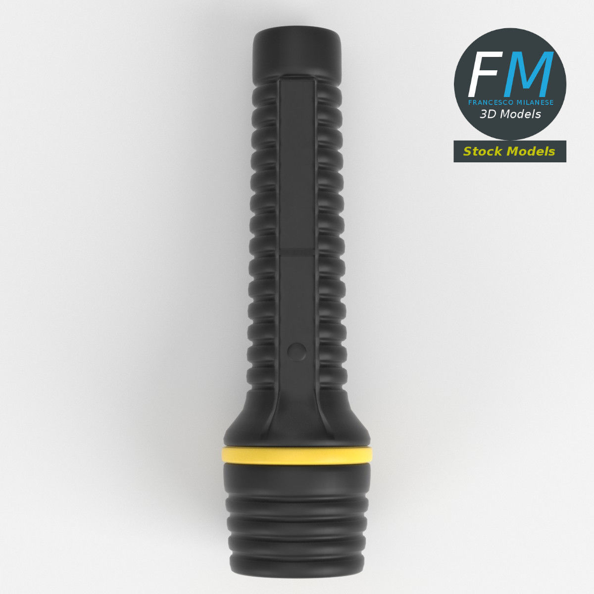 Torchlight flashlight with accents 3D model_6