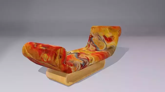 Vintage Chaise Longue 3D model