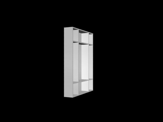 Shelf rectangular glass wall mirror Free low-poly 3D model_2