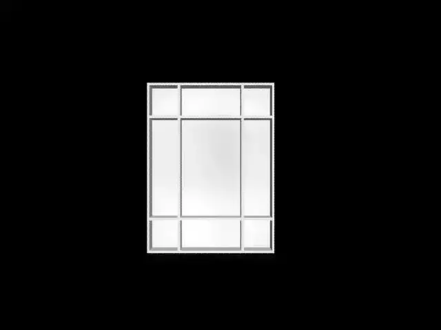 Shelf rectangular glass wall mirror Free low-poly 3D model