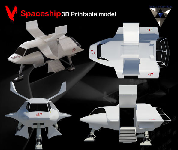 V Spaceship replica 3D print model