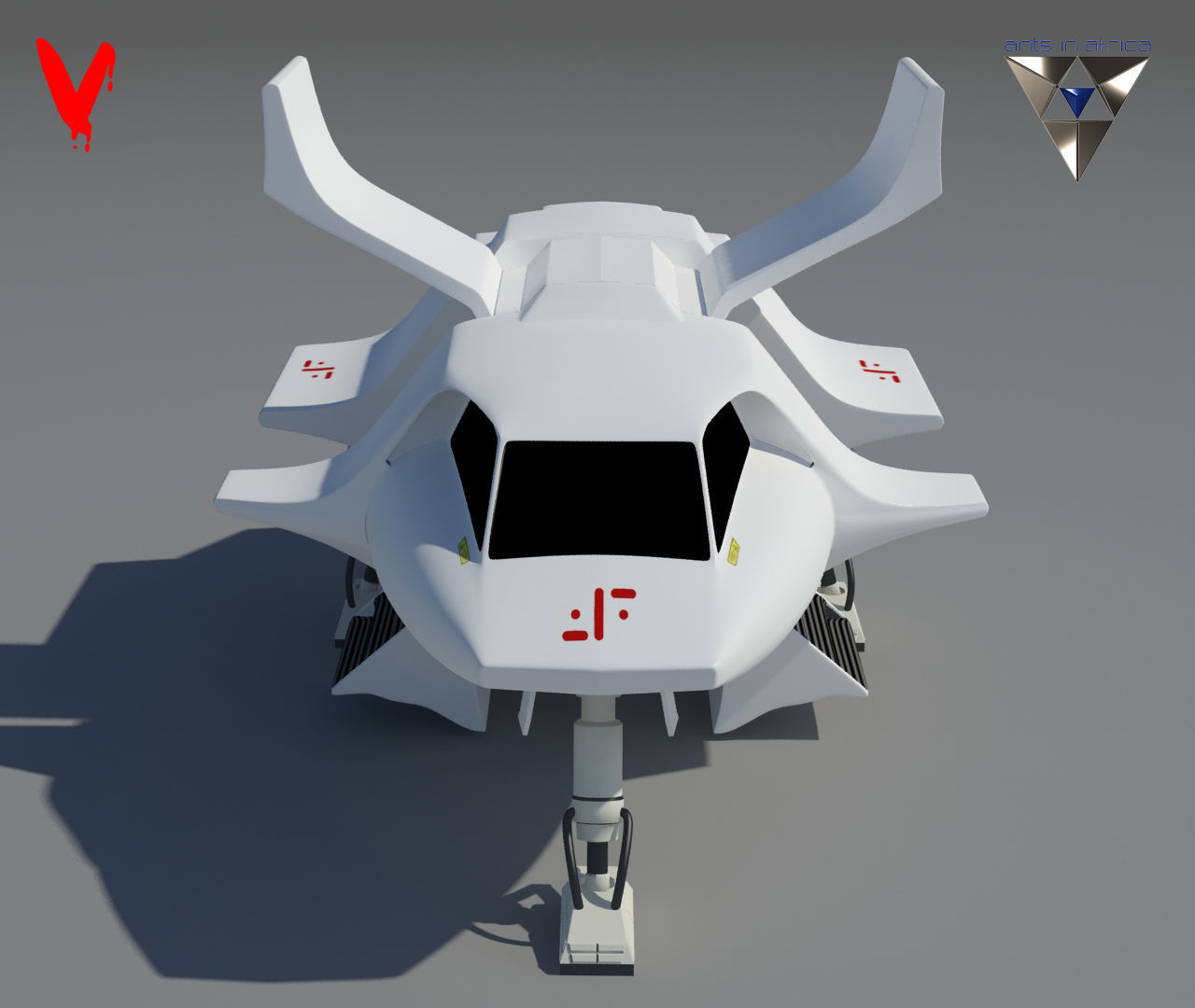 V Spaceship replica 3D print model_1