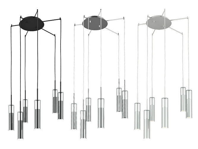75606x Cilino Lightstar Hanging Chandelier 3D model