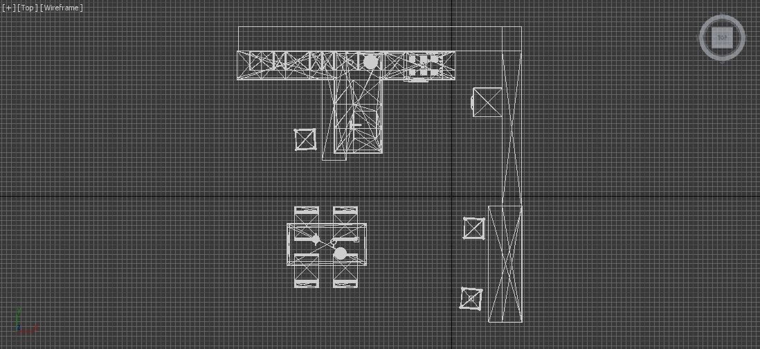 Kitchen - Modern design with wooden table Low-poly 3D model_12
