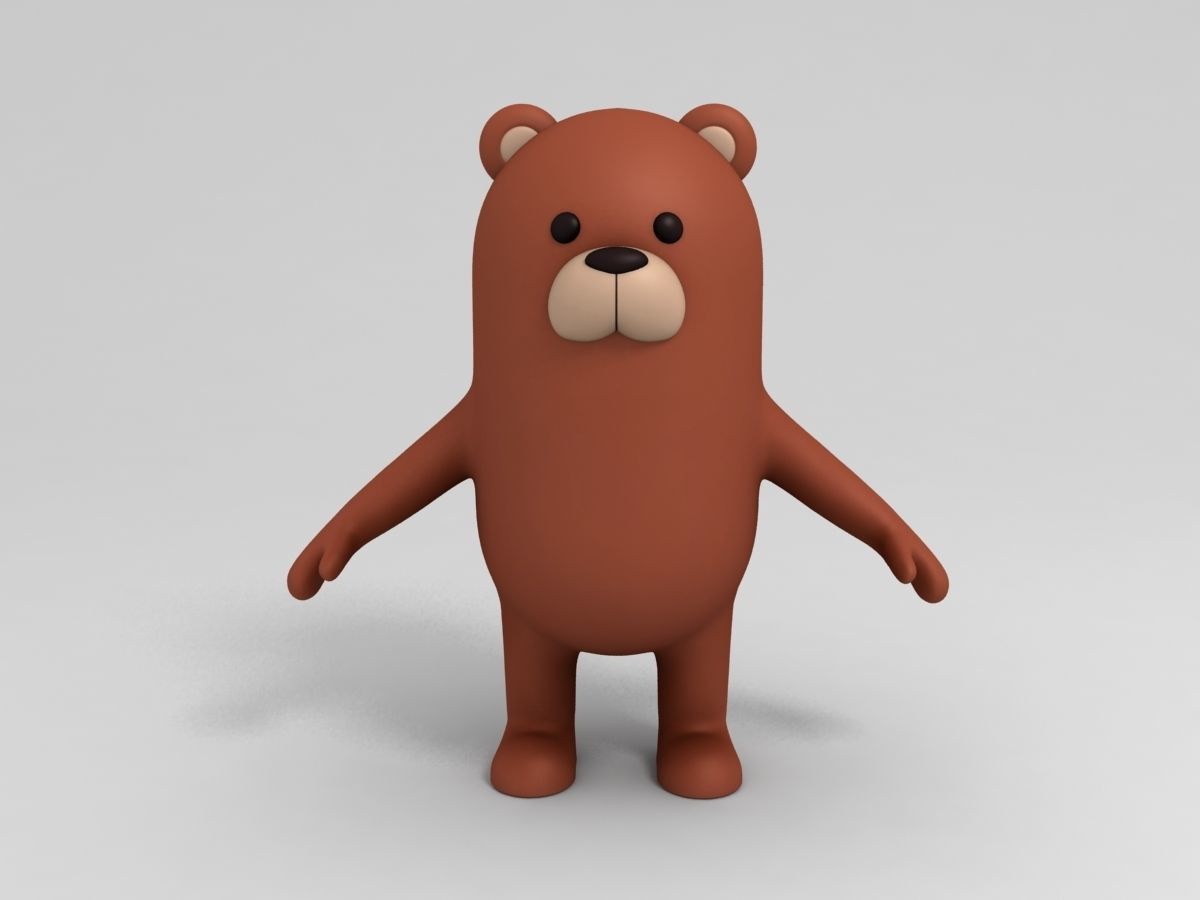Rigged Bear Character 3D model_2