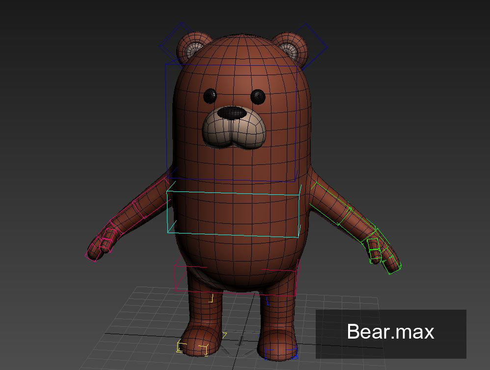 Rigged Bear Character 3D model_4