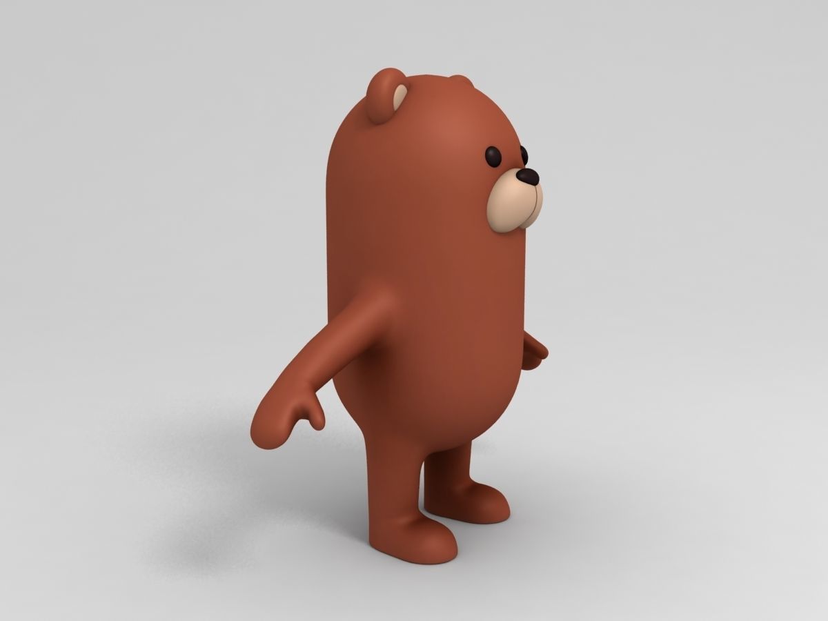 Rigged Bear Character 3D model_10