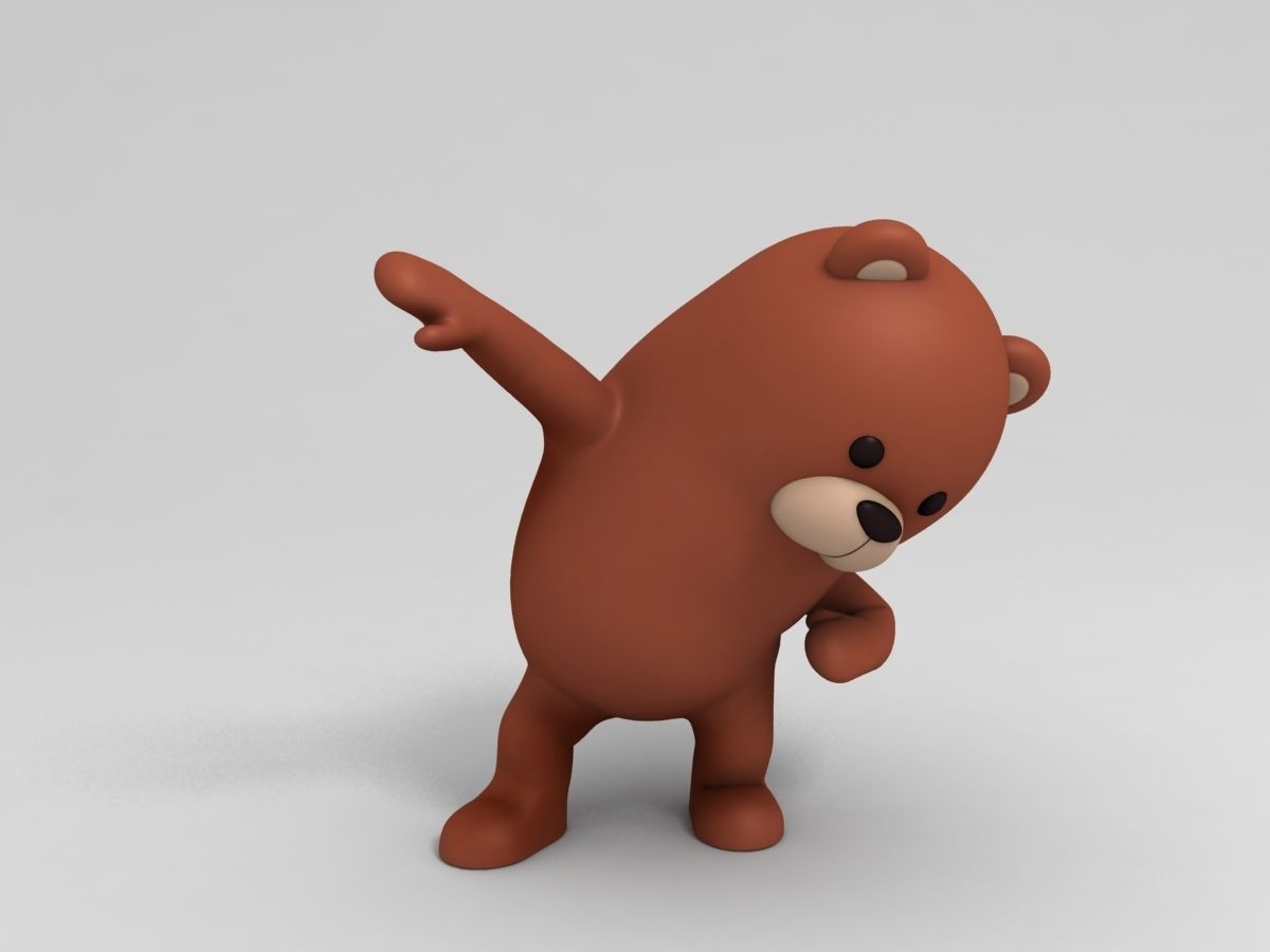 Rigged Bear Character 3D model_9