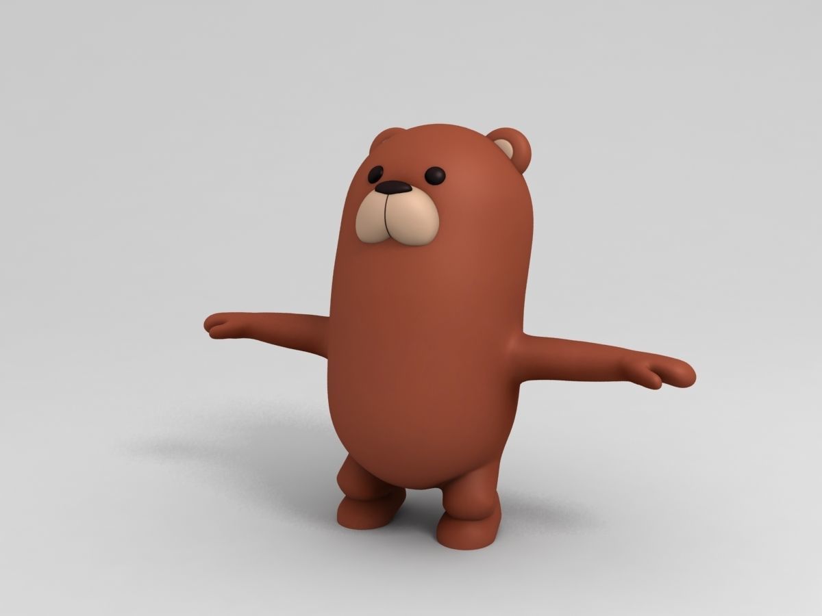 Rigged Bear Character 3D model_7