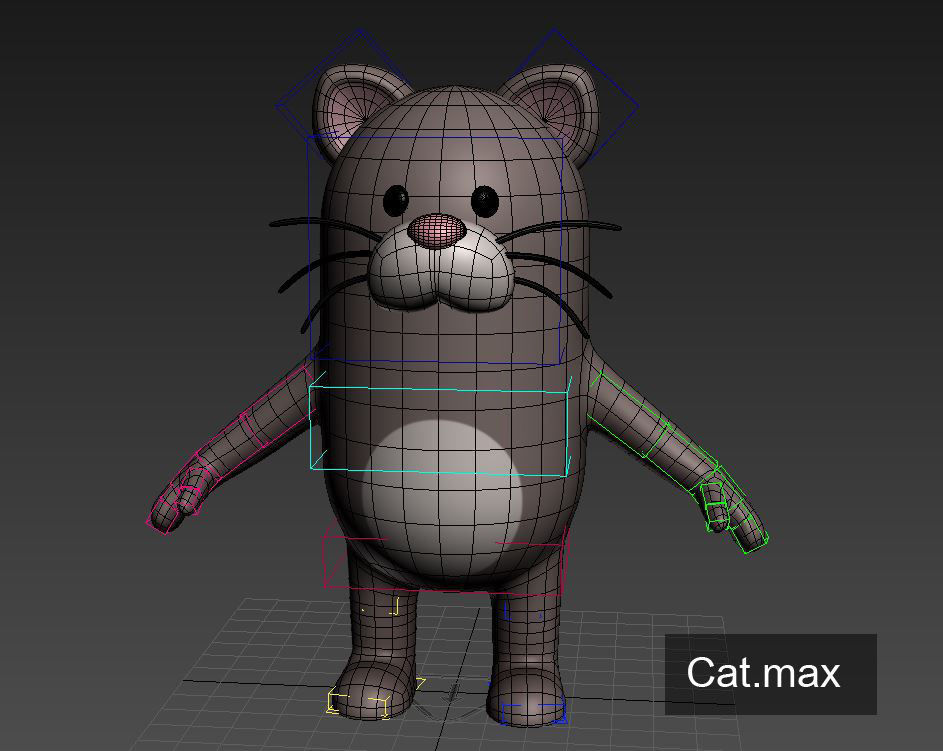 Rigged Cat Character 3D model_4