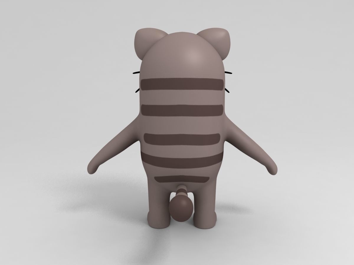 Rigged Cat Character 3D model_11