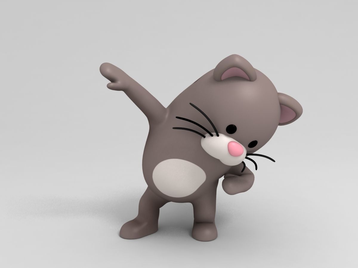 Rigged Cat Character 3D model_9