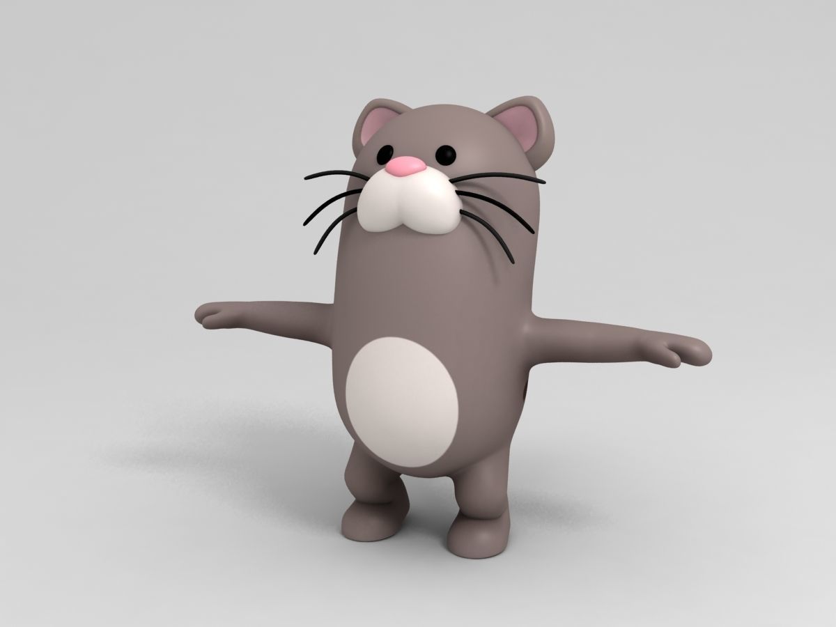 Rigged Cat Character 3D model_7