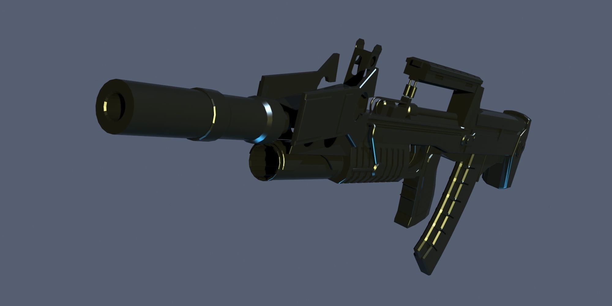 UNDERWATER GUNS COLLECTION Low-poly 3D model_3