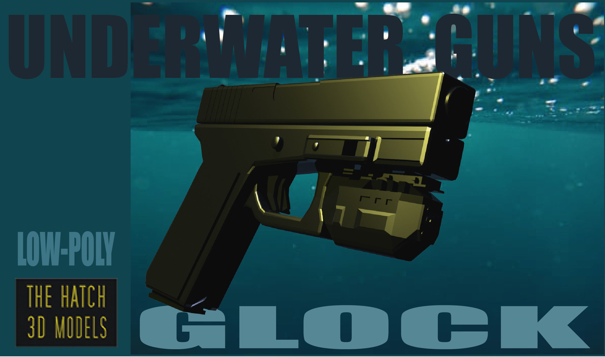 UNDERWATER GUNS COLLECTION Low-poly 3D model_9