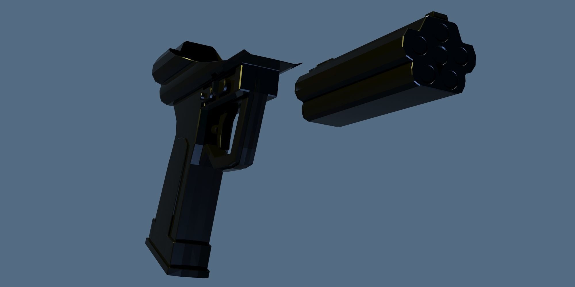UNDERWATER GUNS COLLECTION Low-poly 3D model_21