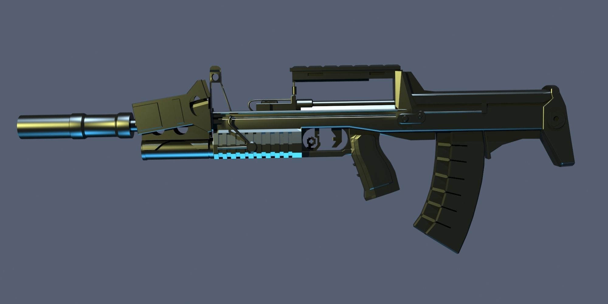 UNDERWATER GUNS COLLECTION Low-poly 3D model_7