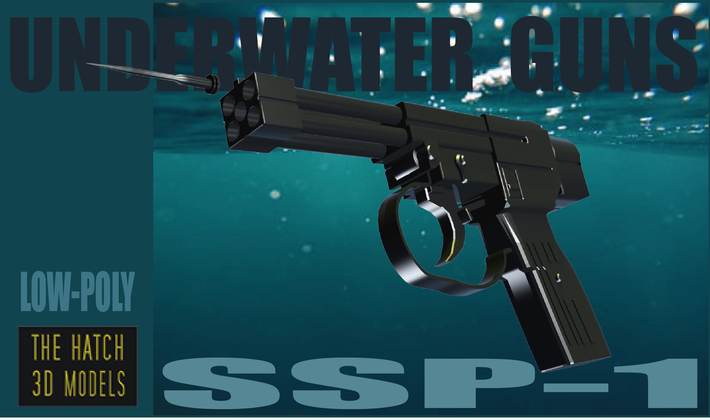 UNDERWATER GUNS COLLECTION Low-poly 3D model_22