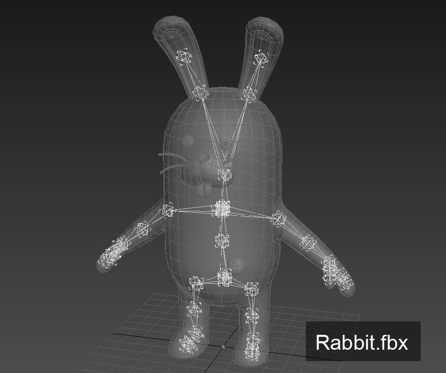 Rigged Rabbit Character 3D model_7